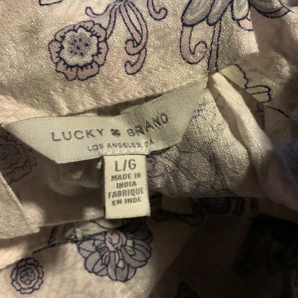 Lucky Brand Floral Print Women's Top - White and Purple - Picture 4 of 4